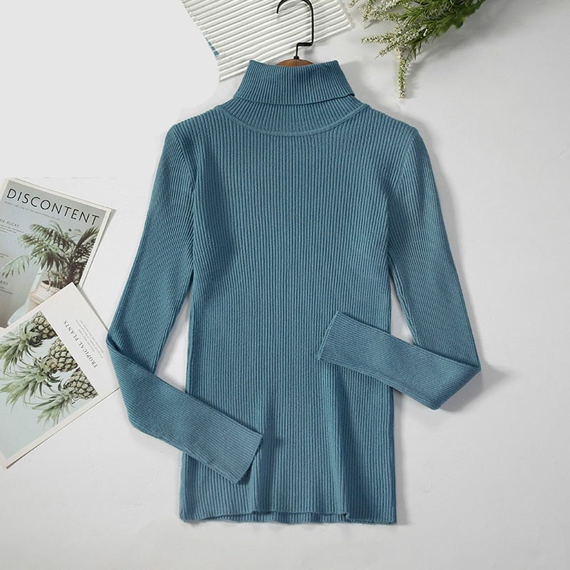 Basic Turtleneck Women Sweaters