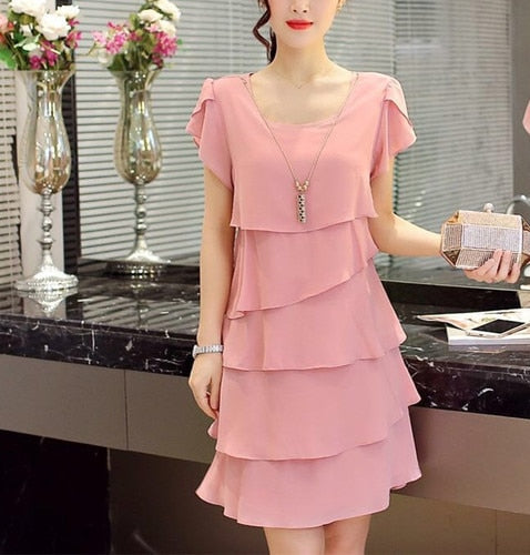 Women Wave Cut Sweet Dress