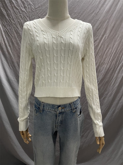 Long Sleeve Cable Knitwear