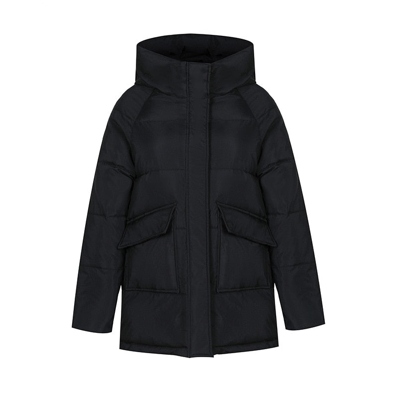 Warm Loose Hooded Coat