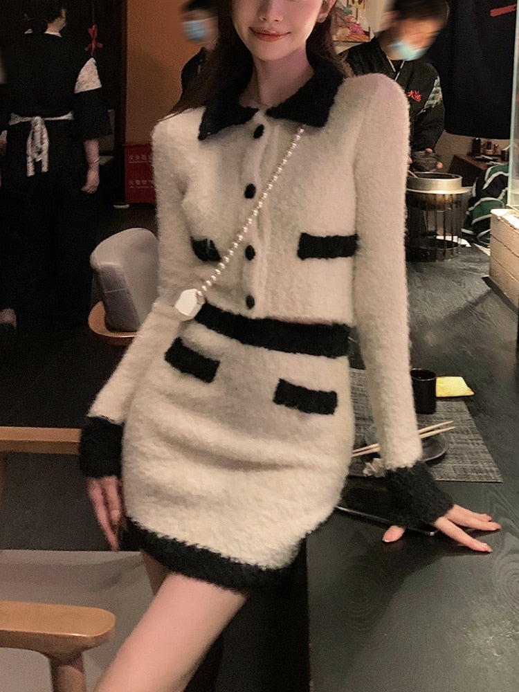 Fashion 2 Piece Knitted Dress