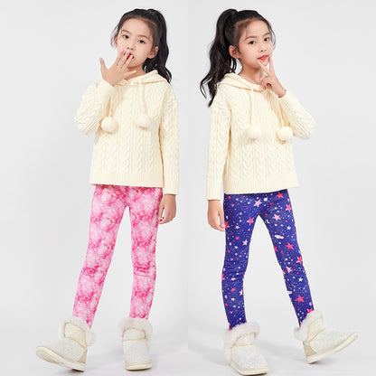 Girls Warm Fleece Lined leggings