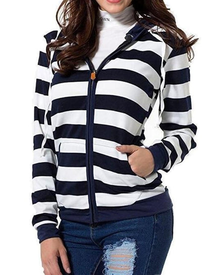 Striped Long Sleeve Hoodies