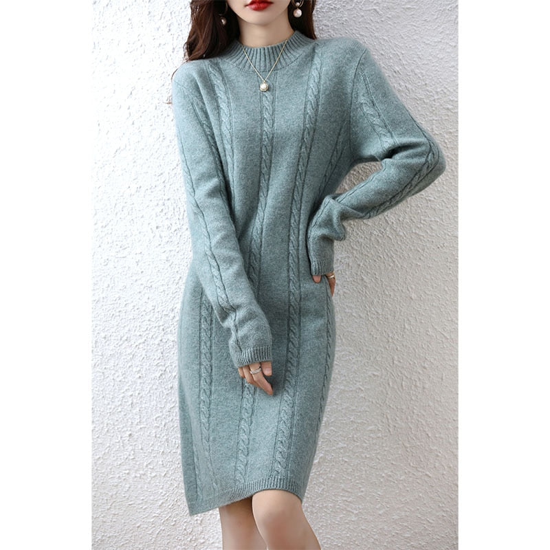 Cashmere Wool Knitted Dress