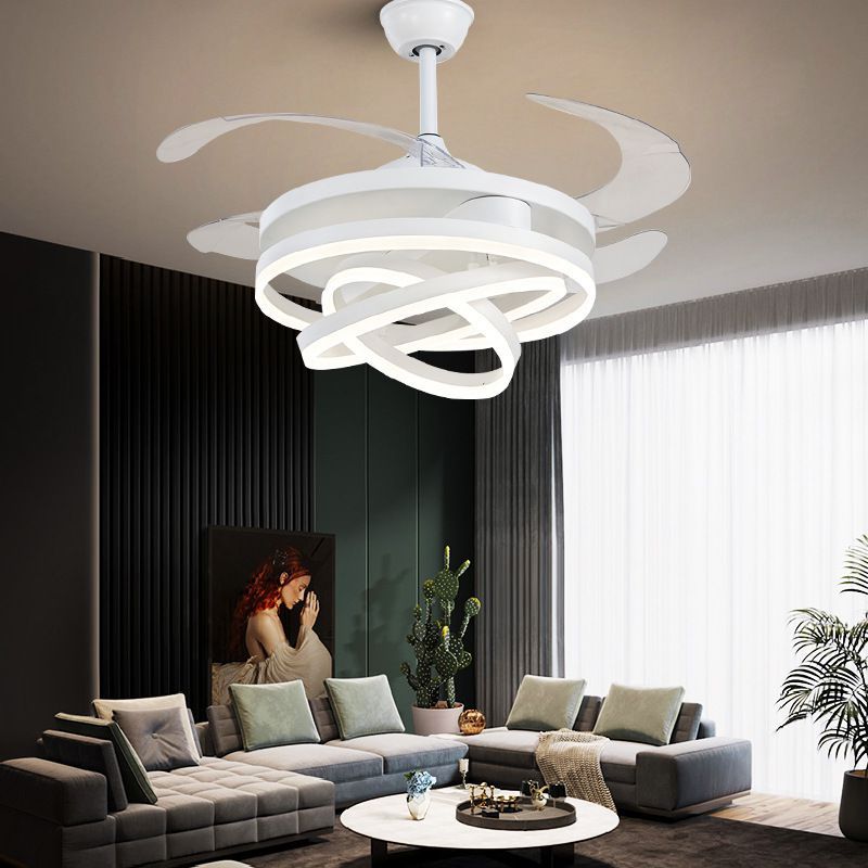 Celestina - Modern Ceiling Fan Chandelier with Led Light
