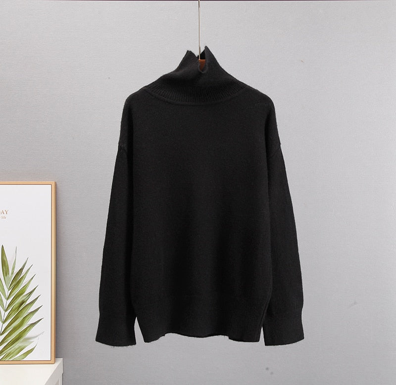 Chic Turtle Neck Autumn Winter Sweater