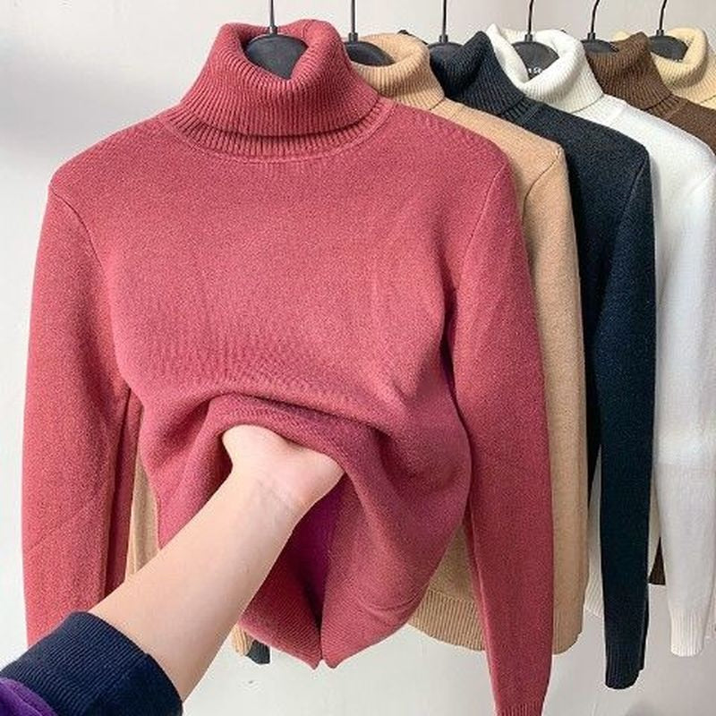 Loose Basic Turtle Neck Winter Sweater