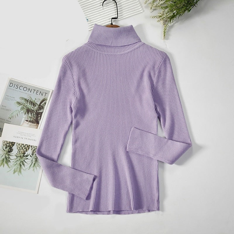 Basic Turtleneck Women Sweaters