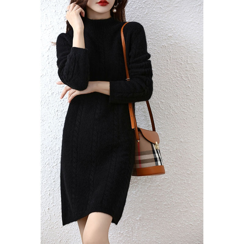 Cashmere Wool Knitted Dress