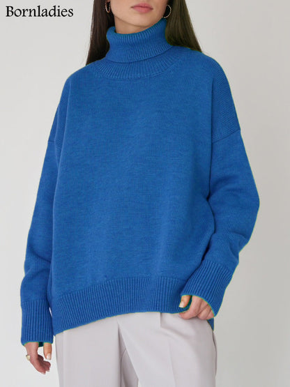 Oversized Women Turtleneck Sweater