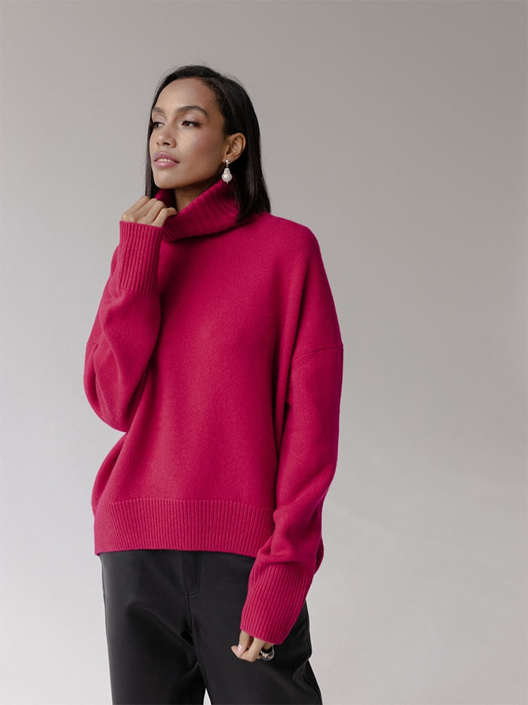 Knitted O-neck Loose Pullovers