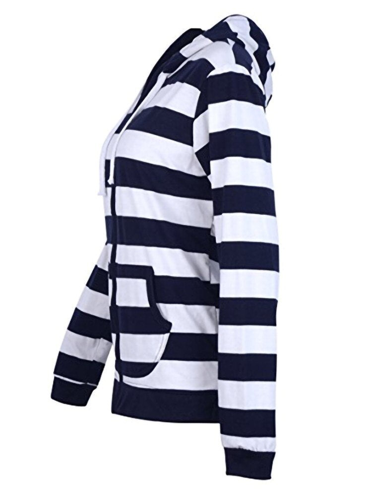 Striped Long Sleeve Hoodies