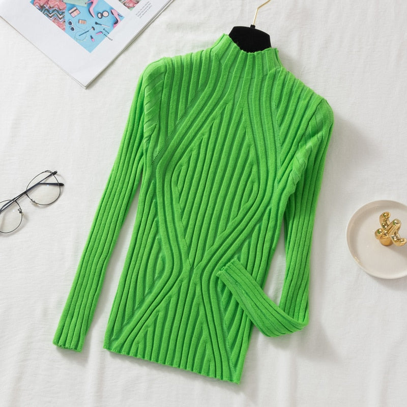 Knitted Pullover Long Sleeve Sweater