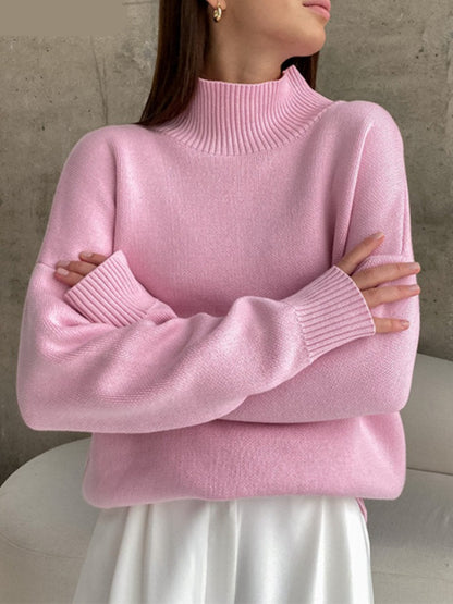 Oversized Women Turtleneck Sweater