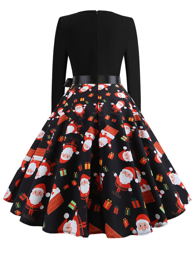 Christmas Robe Swing Pinup Elegant Party Dress