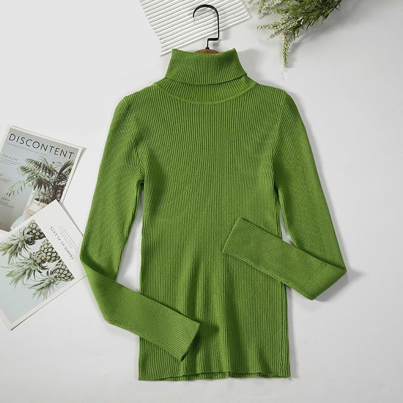 Basic Turtleneck Women Sweaters