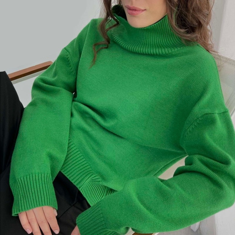 Chic Turtle Neck Autumn Winter Sweater