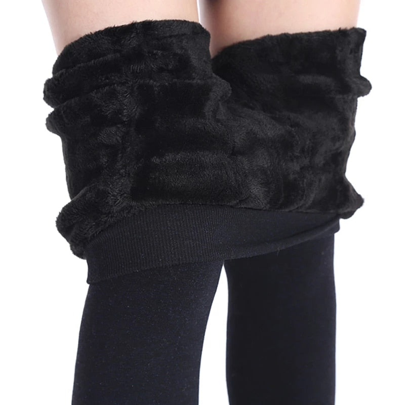 Women Winter Velvet Stretchy Leggings