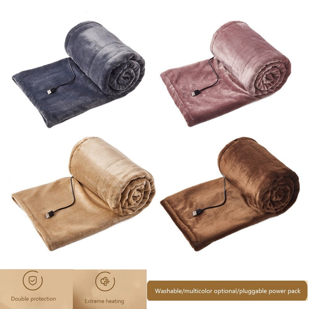 Usb Soft Flannel Heated Blanket