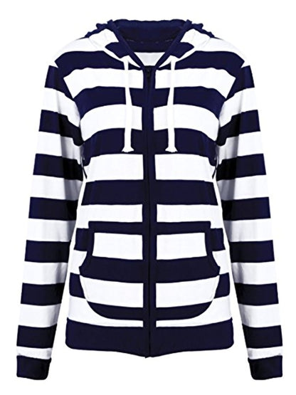 Striped Long Sleeve Hoodies