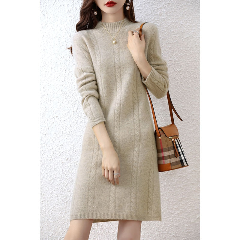 Cashmere Wool Knitted Dress