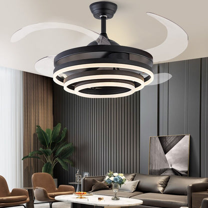 Celestina - Modern Ceiling Fan Chandelier with Led Light