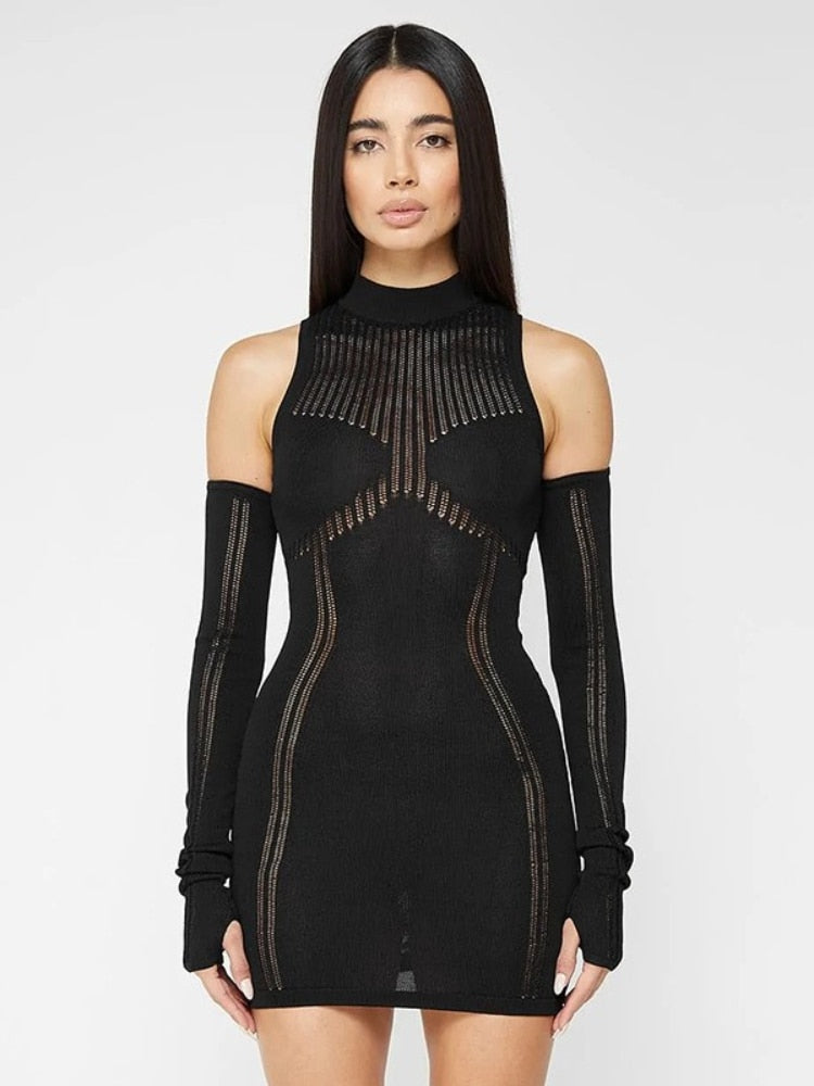 Sexy Cut Out Knitted Dress