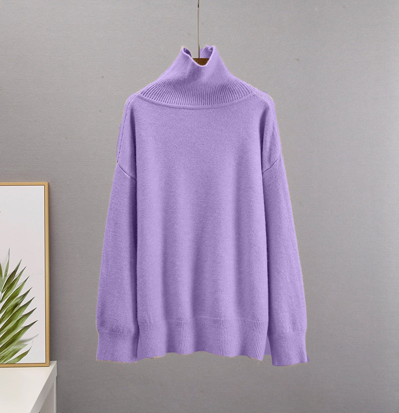 Chic Turtle Neck Autumn Winter Sweater