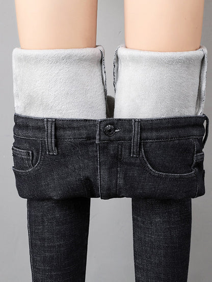 Women's Casual Velvet Jeans