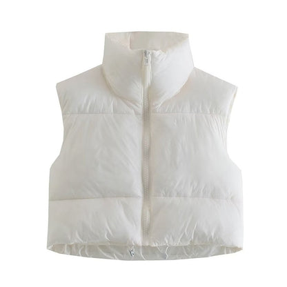 Zip Up Sleeveless Puffy Vest