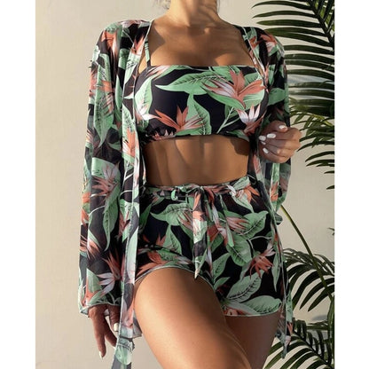 Printed Two-Piece Swimming Suit