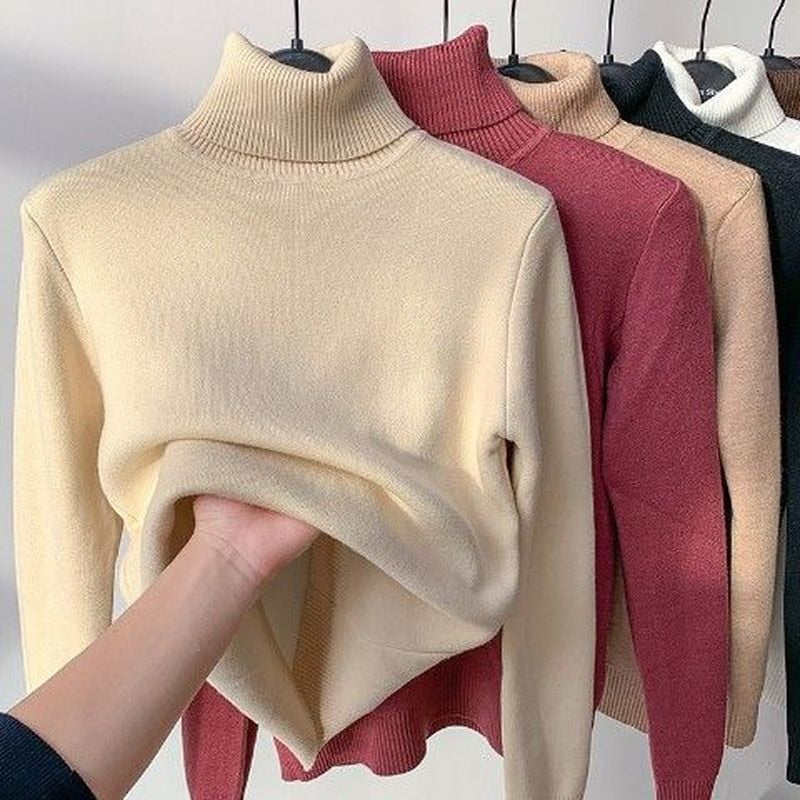 Loose Basic Turtle Neck Winter Sweater