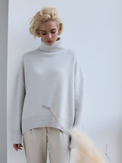 Knitted O-neck Loose Pullovers